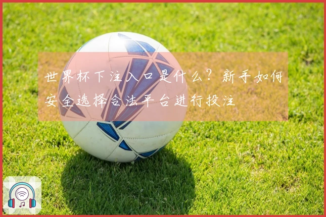 世界杯下注入口是什么？新手如何安全选择合法平台进行投注